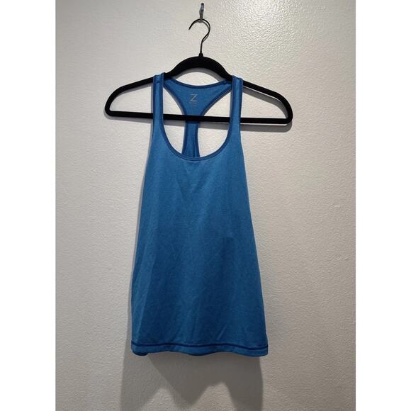 Z By Zella Striped Blue Tank Women’s Size Small Gym Run Racerback - Picture 1 of 6